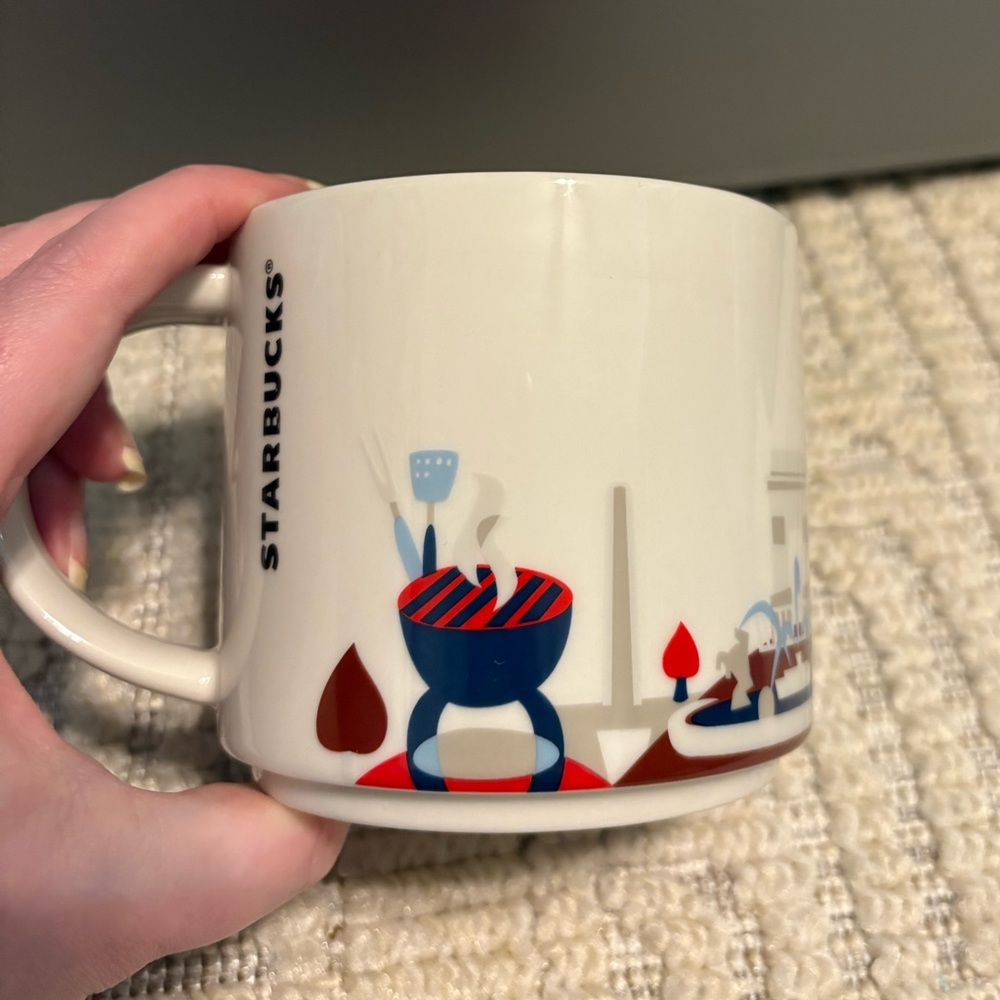 Starbucks Kansas City You Are Here Collection Themed Coffee Mug 2016 Red&White - Picture 6 of 8